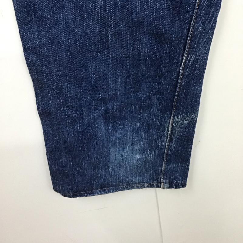 エヴィス EVISU パンツ デニム、ジーンズ 33インチ 無地 X プリント インディゴ / インディゴ /  メンズ USED 古着 中古 10128519