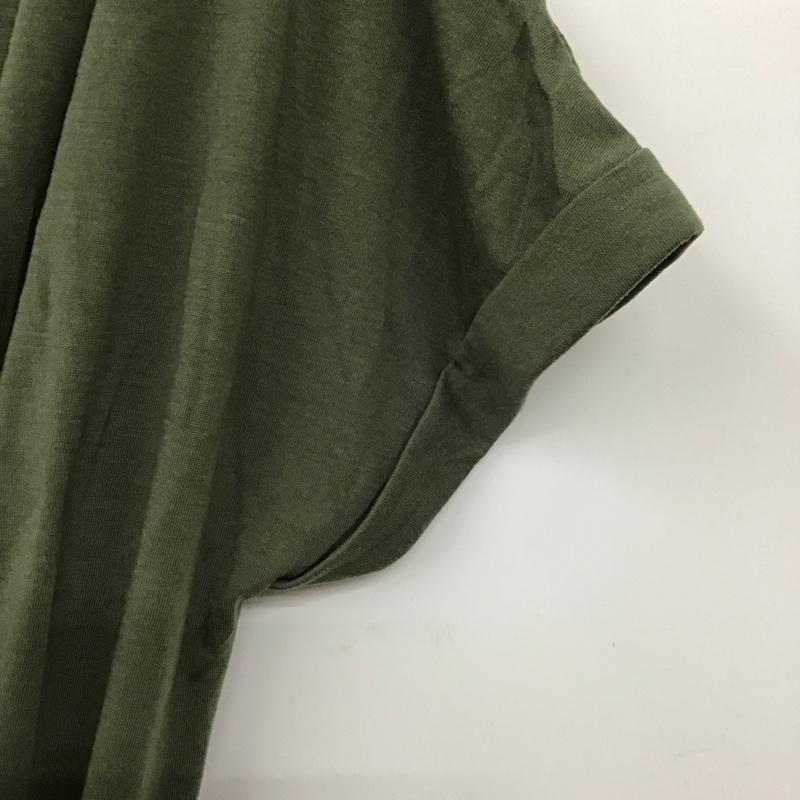 グローブ grove ワンピース・ドレス・オールインワン ワンピース・ドレス・オールインワン 768-53004 マルカンベルトカシュクールオールインワン 半袖 M 無地 カーキ / カーキ / レディース USED 古着 中古 10119221