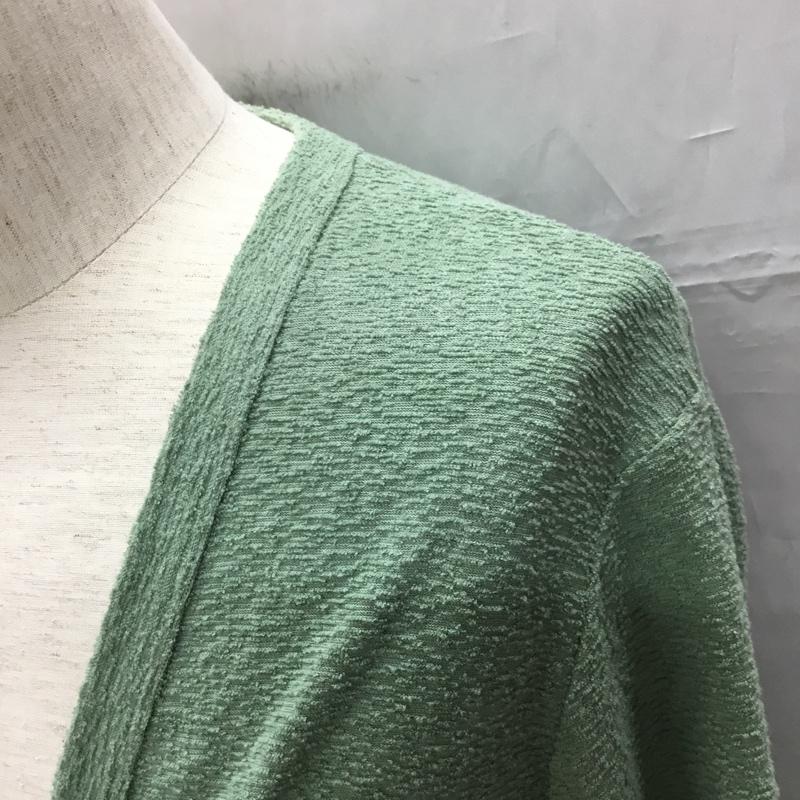 シップスジェットブルー SHIPS JET BLUE カーディガン 長袖 122-41-0005 Vネック L 無地 薄緑 / ライトグリーン / メンズ USED 古着 中古 10109256