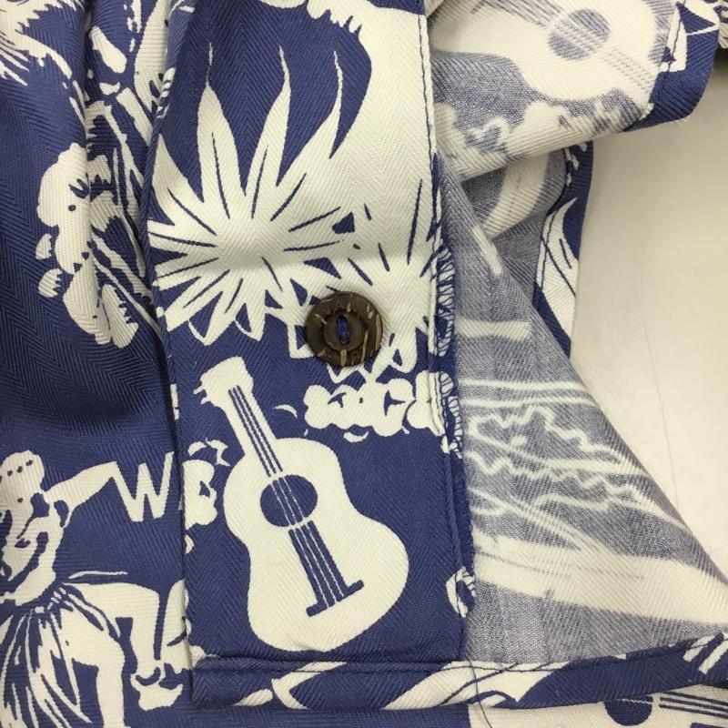 古着 USED シャツ、ブラウス 半袖 半袖シャツ カラーシャツ 半袖カットソー アロハシャツ S プリント 水色 / ライトブルー / X 白 / ホワイト /  メンズ USED 古着 中古 10108528