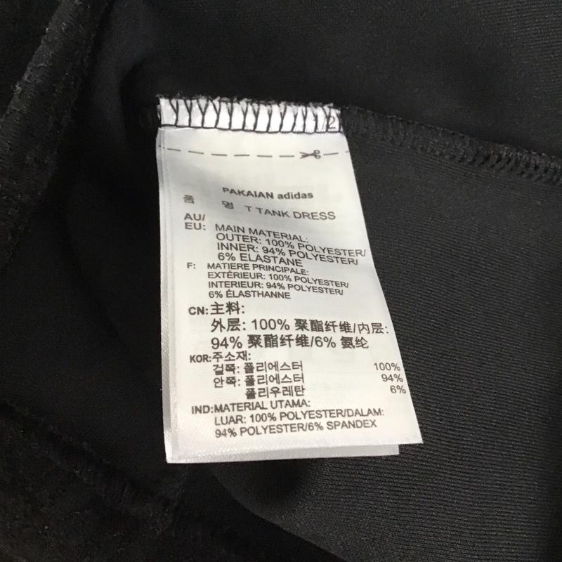 アディダス adidas ワンピース ミニスカート AY6600 タンクトップワンピース TREFOIL TANK DRESS L プリント X ロゴ、文字 黒 / ブラック / レディース USED 古着 中古 10129853