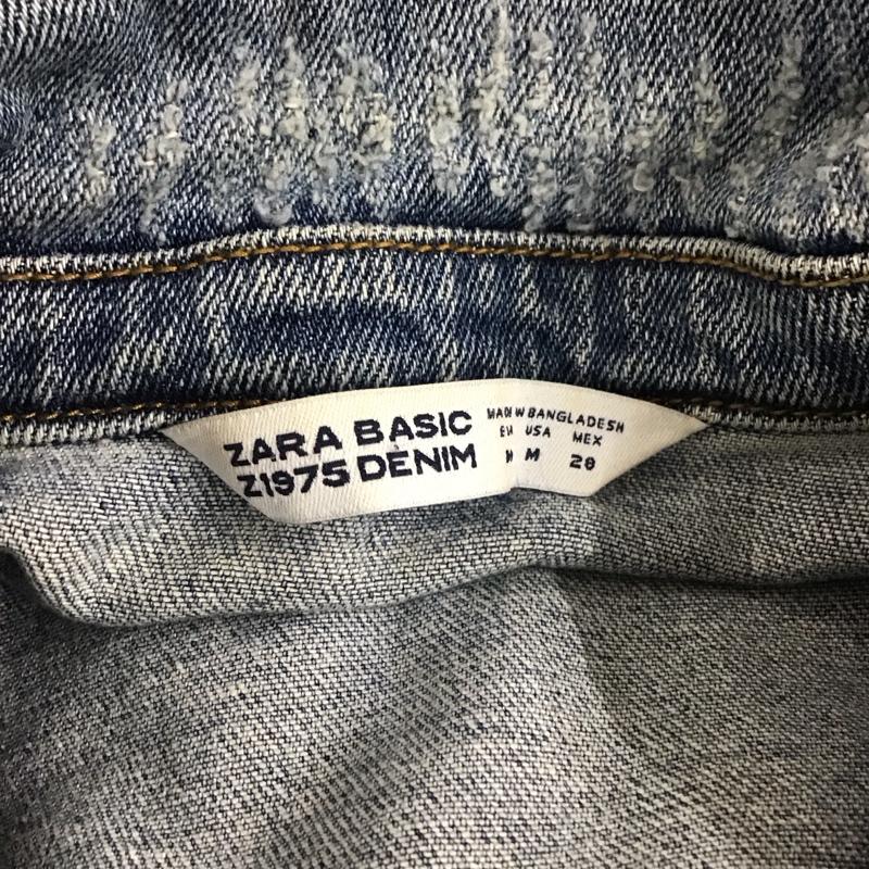 ザラ ZARA ジャケット、上着 ジャケット、ブレザー 4979 022 406 デニムジャケット S ダメージ加工 青 / ブルー / レディース USED 古着 中古 10109698
