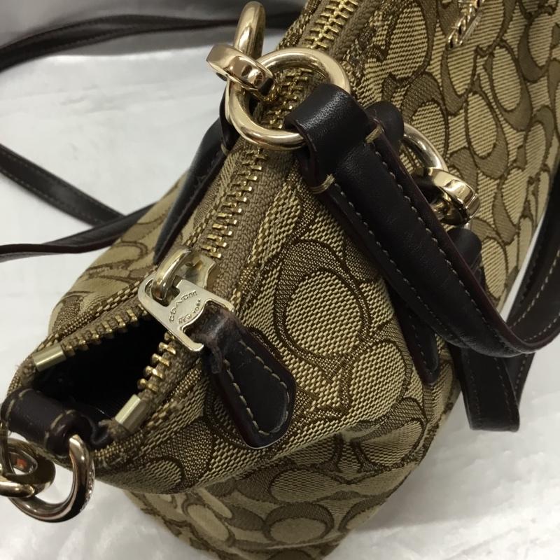 コーチ COACH ハンドバッグ ハンドバッグ F36625 シグネチャー 2WAY 総柄 ベージュ / ベージュ / X 茶 / ブラウン / レディース USED 古着 中古 10119659