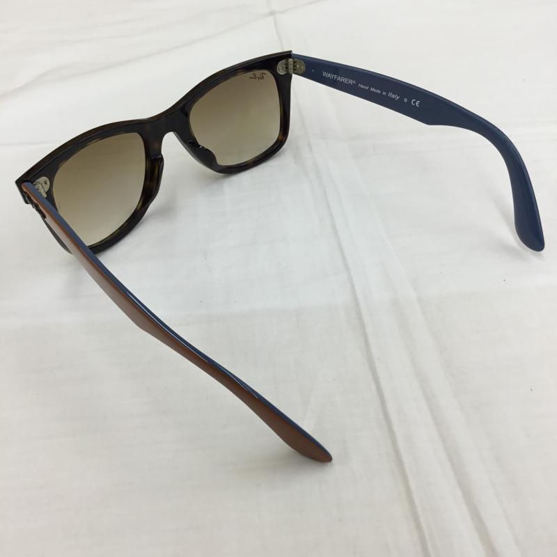 レイバン Ray-Ban めがね・サングラス サングラス RB2140-F WAYFARER ロゴ、文字 黒 / ブラック / X 青 / ブルー / X 茶 / ブラウン / メンズ USED 古着 中古 10136406