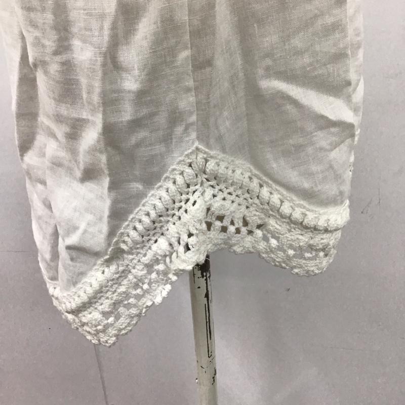 ザラ ZARA カットソー 長袖 4222 040 251 リネンブラウス プルオーバー S 刺繍 白 / ホワイト / レディース USED 古着 中古 10123085
