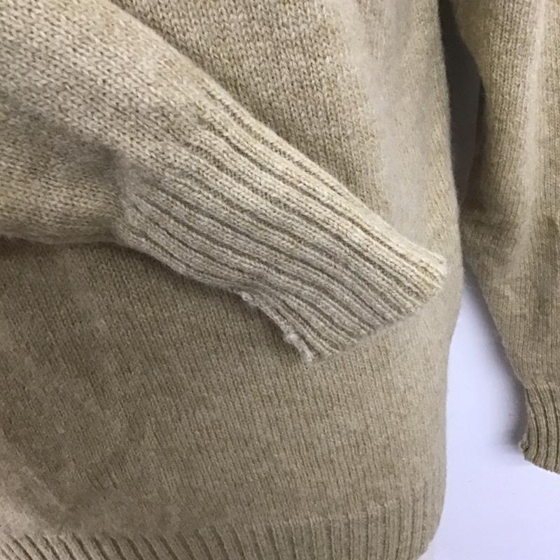 ポロバイラルフローレン Polo by RALPH LAUREN ニット、セーター 長袖 長袖ニットカットソー ニット セーター クルーネックニット L ロゴ、文字 ベージュ / ベージュ / メンズ USED 古着 中古 10123880