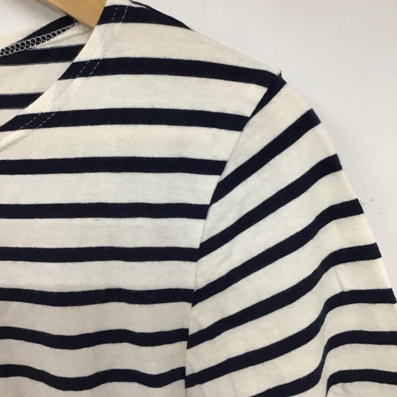 セントジェームス SAINT JAMES Tシャツ 半袖 S ボーダー柄 白 / ホワイト / X 紺 / ネイビー / レディース USED 古着 中古 10136498