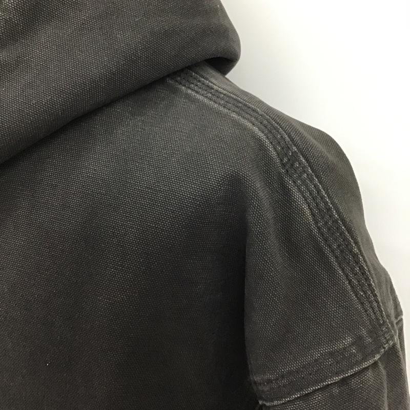 カーハート Carhartt ジャケット、上着 ジャンパー、ブルゾン ジップアップジャケット ジャンパー アウター パーカー XXL ロゴ、文字 黒 / ブラック / メンズ USED 古着 中古 10105608