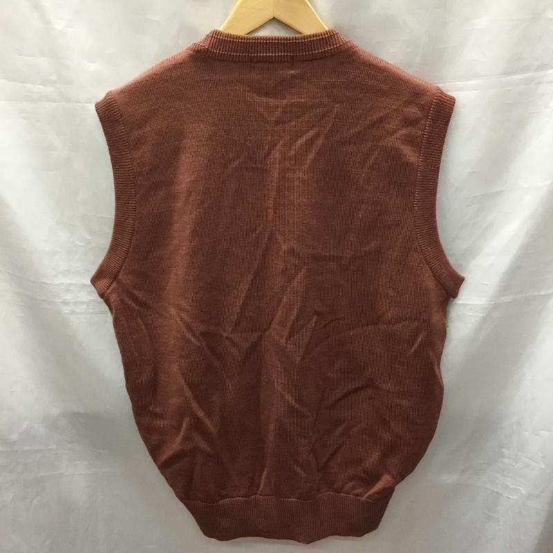 ダックス DAKS ベスト ベスト ゴルフ 前開き Vネック M アーガイル柄 茶 / ブラウン / メンズ USED 古着 中古 10117806