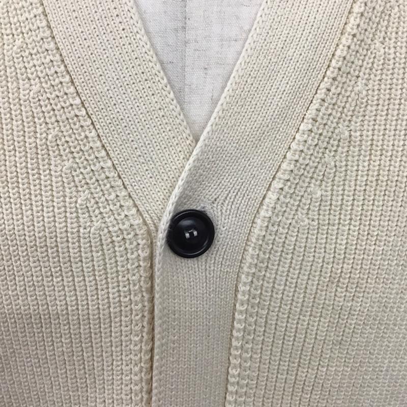 ザラ ZARA カーディガン 長袖 長袖カーディガン 長袖カットソー ノーカラージャケット 前開カーディガン M 無地 白 / ホワイト / メンズ USED 古着 中古 10124561