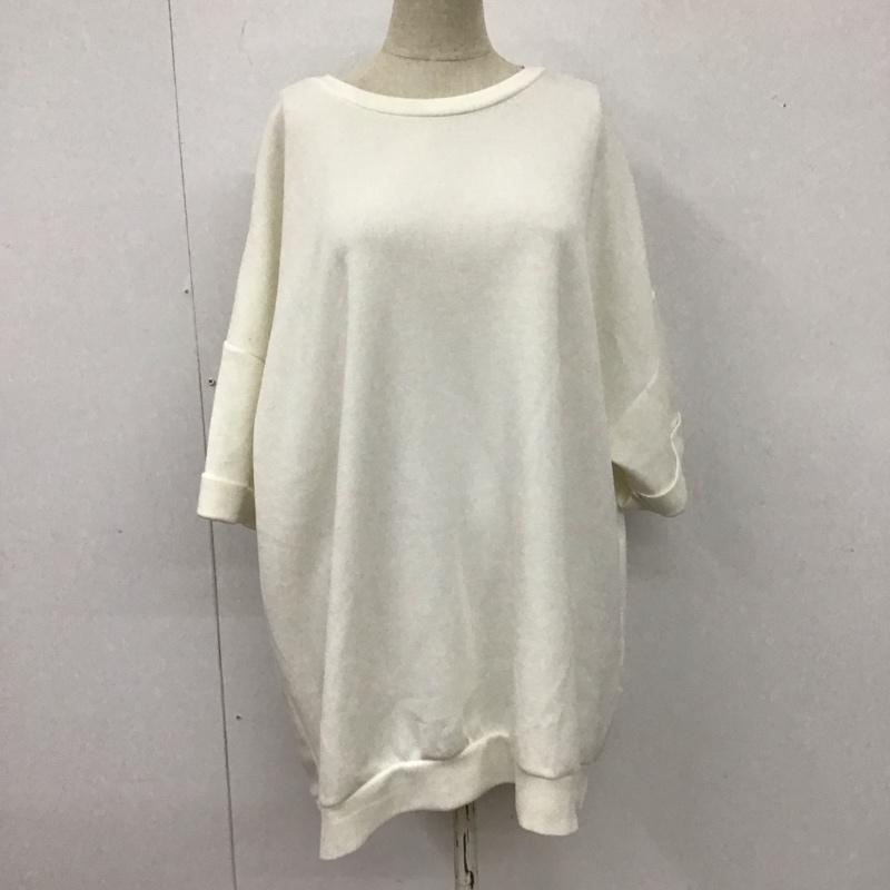 ハレ HARE カットソー 半袖 半袖カットソー プリントTシャツ クルーネックカットソー ビックシルエットシャツ FREE 無地 白 / ホワイト / レディース USED 古着 中古 10110854