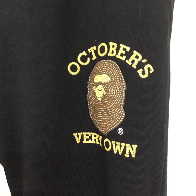 アベイシングエイプ A BATHING APE パンツ ワークパンツ、ペインターパンツ ワークパンツ ワイドパンツ カジュアルパンツ L ロゴ、文字 黒 / ブラック / メンズ USED 古着 中古 10132705