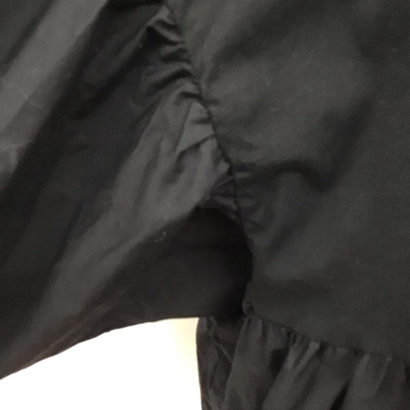 ザラ ZARA シャツ、ブラウス 七分袖 カジュアルシャツ ノーカラーシャツ 七分丈 フレアシャツ M 無地 黒 / ブラック / レディース USED 古着 中古 10109947