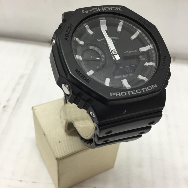 ジーショック G-SHOCK 腕時計 アナログ(クォーツ式) GA-2100 八角形 箱有 ロゴ、文字 黒 / ブラック / メンズ USED 古着 中古 10106506