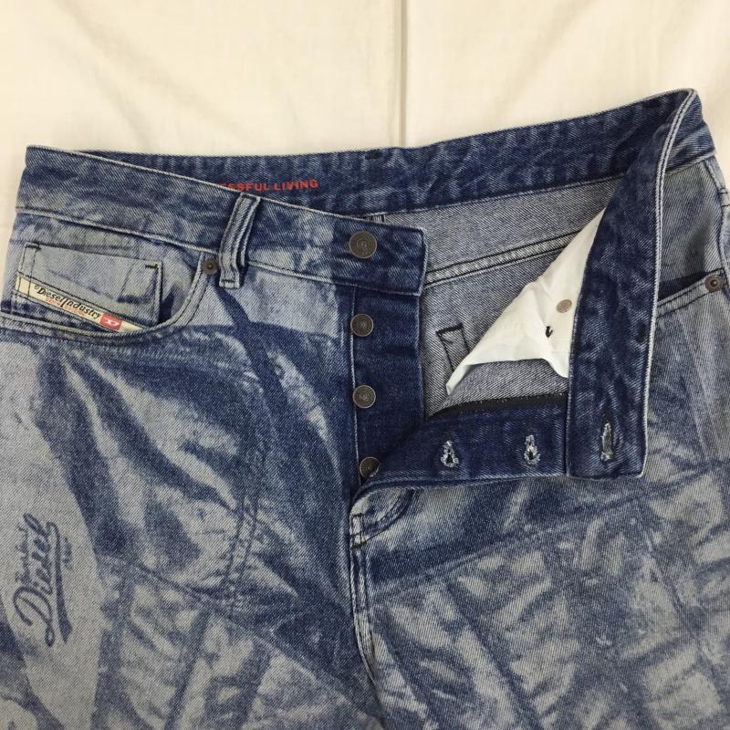 ディーゼル DIESEL パンツ デニム、ジーンズ 32インチ 総柄 水色 / ライトブルー / メンズ USED 古着 中古 10135819