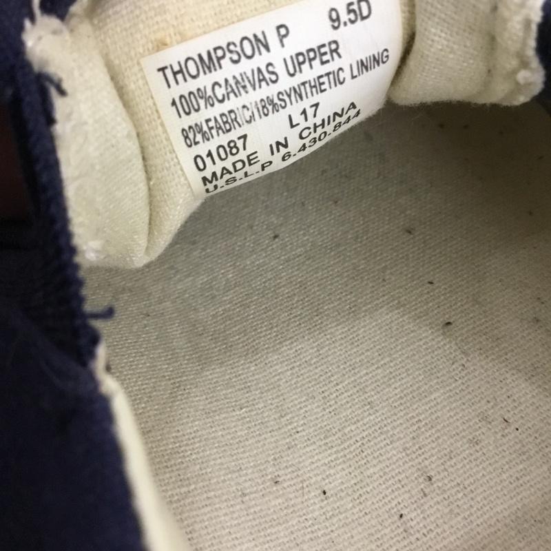 ポロラルフローレン POLO RALPH LAUREN スリッポン スリッポン 9.5D ロゴ、文字 紺 / ネイビー / メンズ USED 古着 中古 10131035