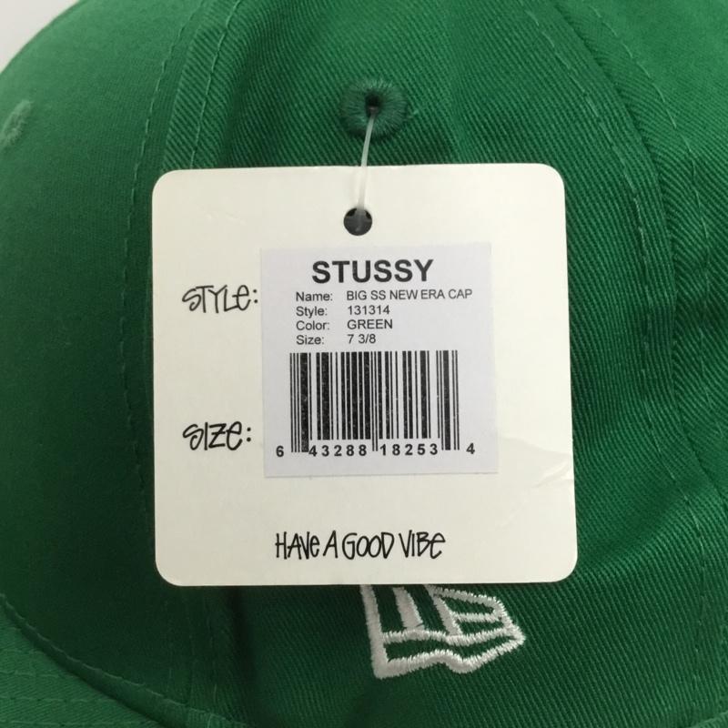 ステューシー STUSSY 帽子 キャップ 131314 BIG SS NEW ERA CAP 59FIFTY タグ付き ロゴ、文字 緑 / グリーン / メンズ USED 古着 中古 10133404