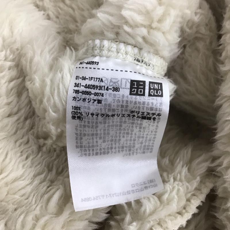 ユニクロ UNIQLO ジャケット、上着 ジャケット、ブレザー 341-440593 ファーリーフリースフルジップジャケット スタンドカラー L 無地 白 / ホワイト / メンズ USED 古着 中古 10131219