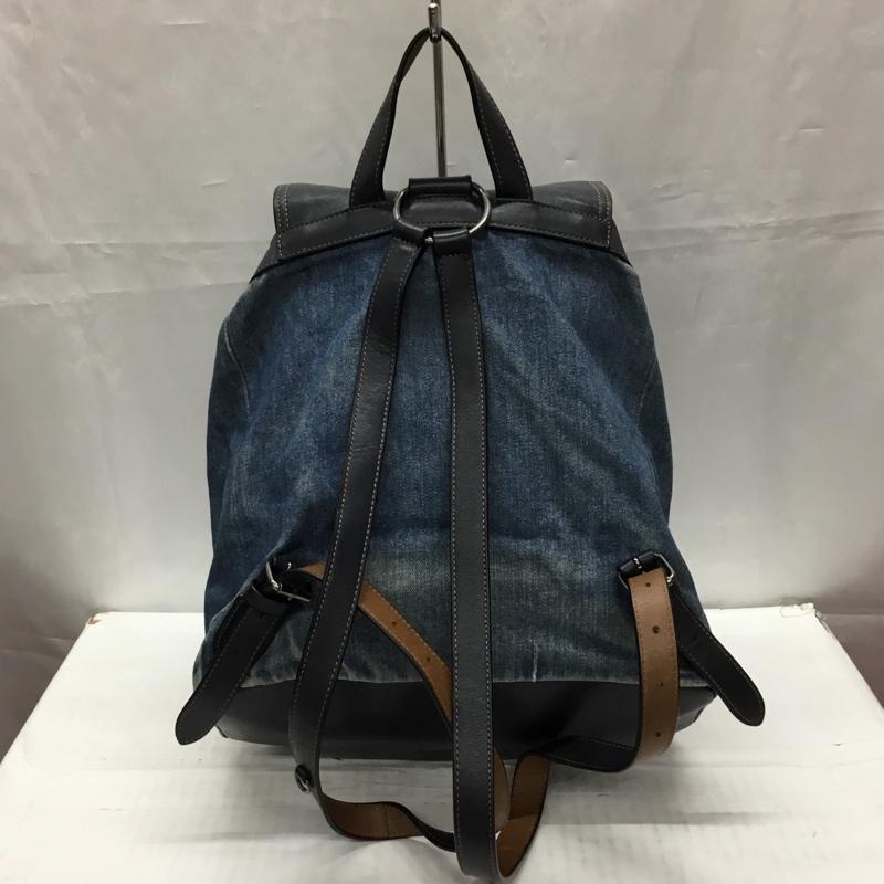 コーチ COACH リュックサック、デイパック リュックサック、デイバッグ F57905 デニム ロゴ、文字 紺 / ネイビー / X 青 / ブルー / レディース USED 古着 中古 10107603
