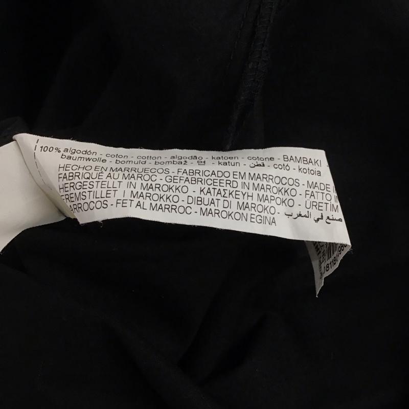 ザラ ZARA ワンピース ロングスカート 長袖ロングワンピース ノーカラーシャツワンピース フレアスカート 無地 黒 / ブラック / レディース USED 古着 中古 10136041