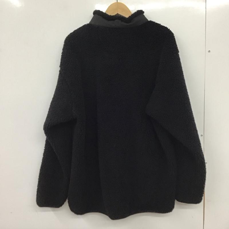 ユニクロ UNIQLO トレーナー 長袖 341-443221 フリースオーバーサイズプルオーバー XL 無地 黒 / ブラック / メンズ USED 古着 中古 10134631