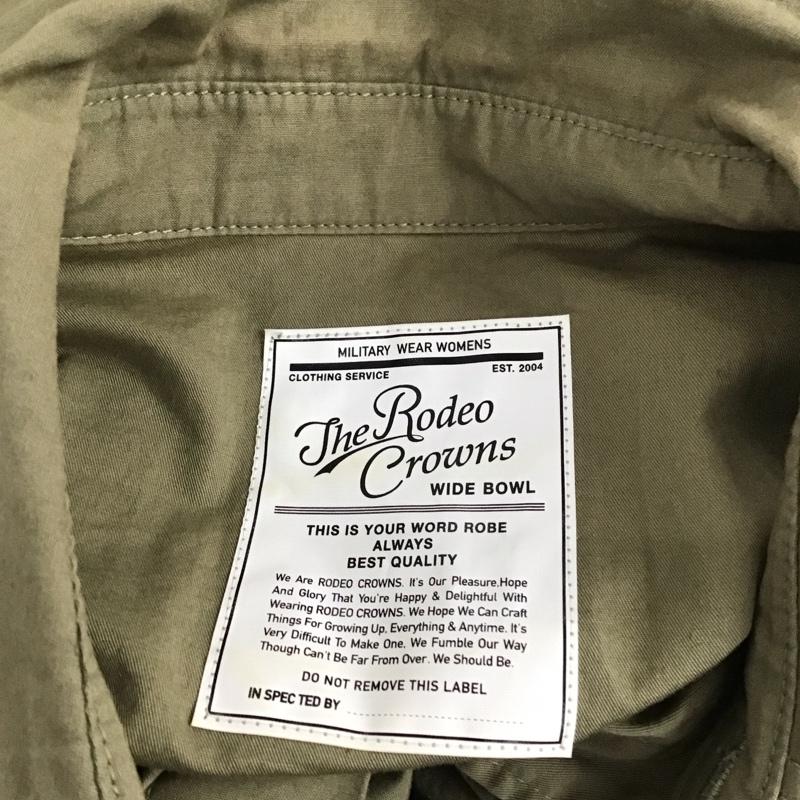 ロデオクラウンズ Rodeo Crowns シャツ、ブラウス 長袖 420BSA01-0260 ディズニー ミッキーマウス ドナルドダック ミリタリーシャツ FREE キャラクター カーキ / カーキ / レディース USED 古着 中古 10120234