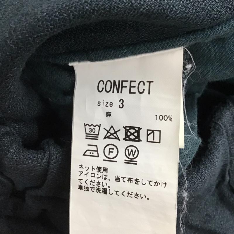 コンフェクト CONFECT パンツ ワークパンツ、ペインターパンツ 02213-0027-1 リネンアムンゼンミリタリーパンツ 3 無地 緑 / グリーン / メンズ USED 古着 中古 10141129