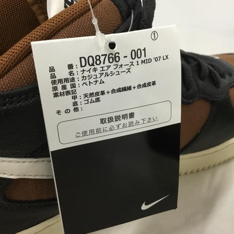 ナイキ NIKE スニーカー スニーカー DQ8766 001 AIR FORCE 1 MID 07 LX 27.5cm 箱有 27.5cm ロゴ、文字 黒 / ブラック / X 茶 / ブラウン / メンズ USED 古着 中古 10139941
