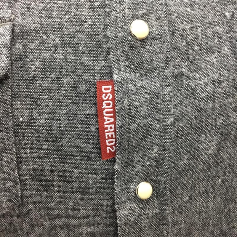 ディースクエアード2 DSQUARED2 シャツ、ブラウス 長袖 長袖シャツ カラーシャツ ポケットシャツ 長袖カットソー 無地 灰 / グレー /  メンズ USED 古着 中古 10108768