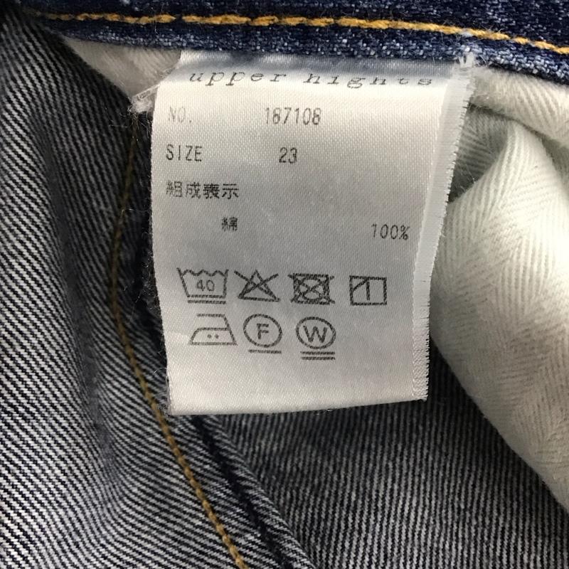 アッパーハイツ upperhights パンツ デニム、ジーンズ 187108 ストレート 23 無地 青 / ブルー / レディース USED 古着 中古 10121600