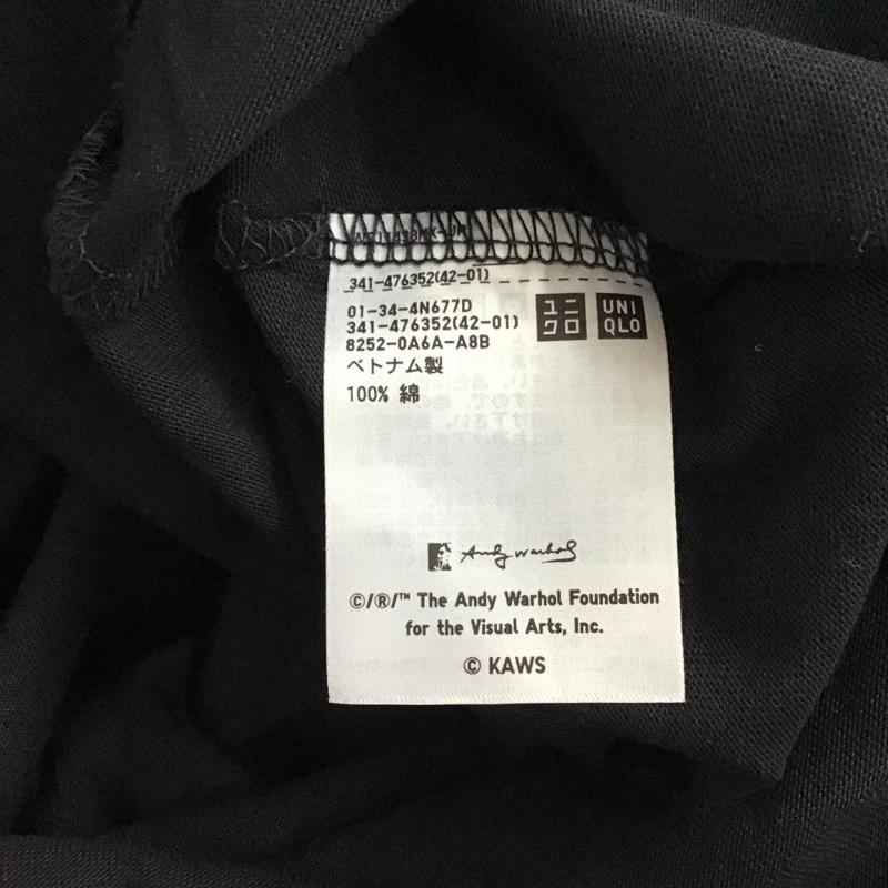 ユニクロ UNIQLO Tシャツ 半袖 341-476352 KAWS+Warhol 半袖カットソー プリントTシャツ XXL プリント 黒 / ブラック / メンズ USED 古着 中古 10117283