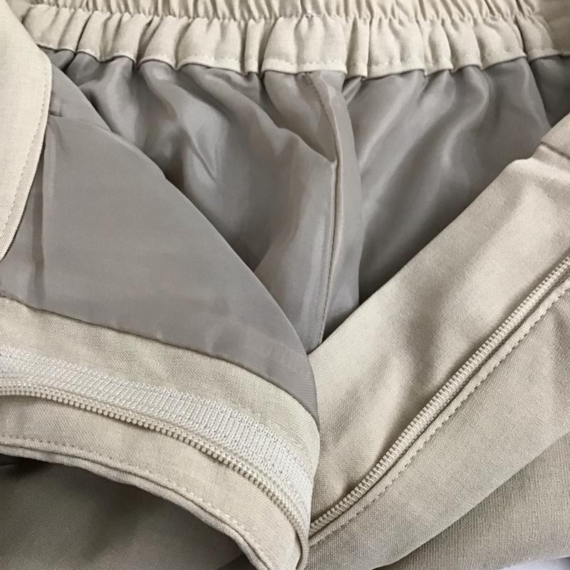 ムルーア MURUA パンツ スラックス 012320700601 ダブルヘムワイドパンツ 1 無地 ベージュ / ベージュ / レディース USED 古着 中古 10129509