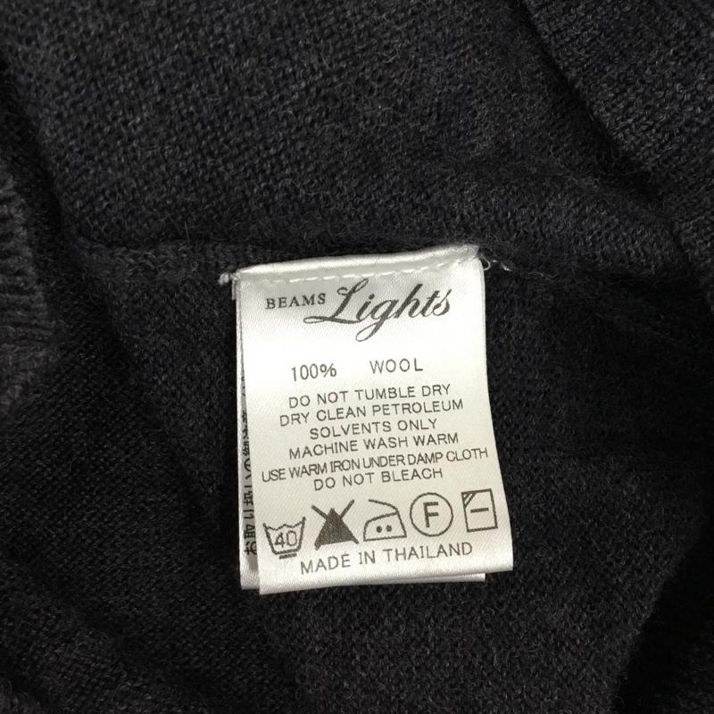 ビームスライツ BEAMS LIGHTS ニット、セーター 長袖 長袖ニット リブニット セーター Vネックカットソー セーター M 無地 灰 / グレー / メンズ USED 古着 中古 10108786