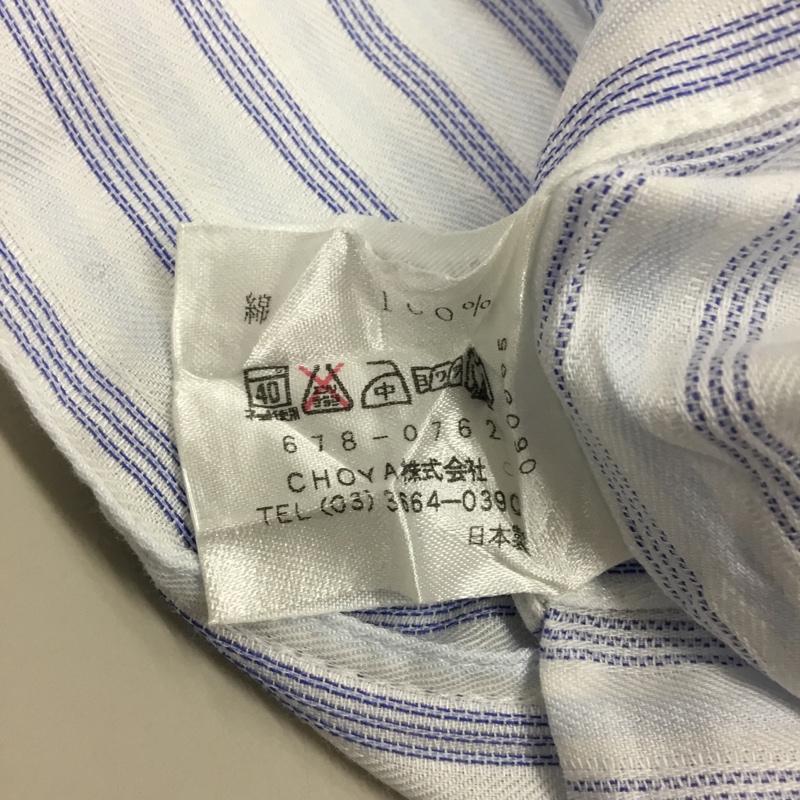 チャップス CHAPS シャツ、ブラウス 長袖 コットン ボタンダウン ストライプ 白 / ホワイト / X 青 / ブルー / X 水色 / ライトブルー / メンズ USED 古着 中古 10116095