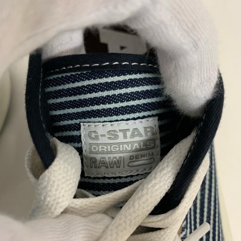ジースターロゥ G-STAR RAW スニーカー スニーカー ストライプ インディゴ / インディゴ / X 白 / ホワイト / メンズ USED 古着 中古 10014692