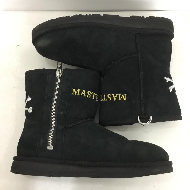アグ UGG ブーツ ショートブーツ 1103394 MASTERMIND ムートンブーツ サイドファスナー 26cm 26.0cm ロゴ、文字 黒 / ブラック / メンズ USED 古着 中古 10138005