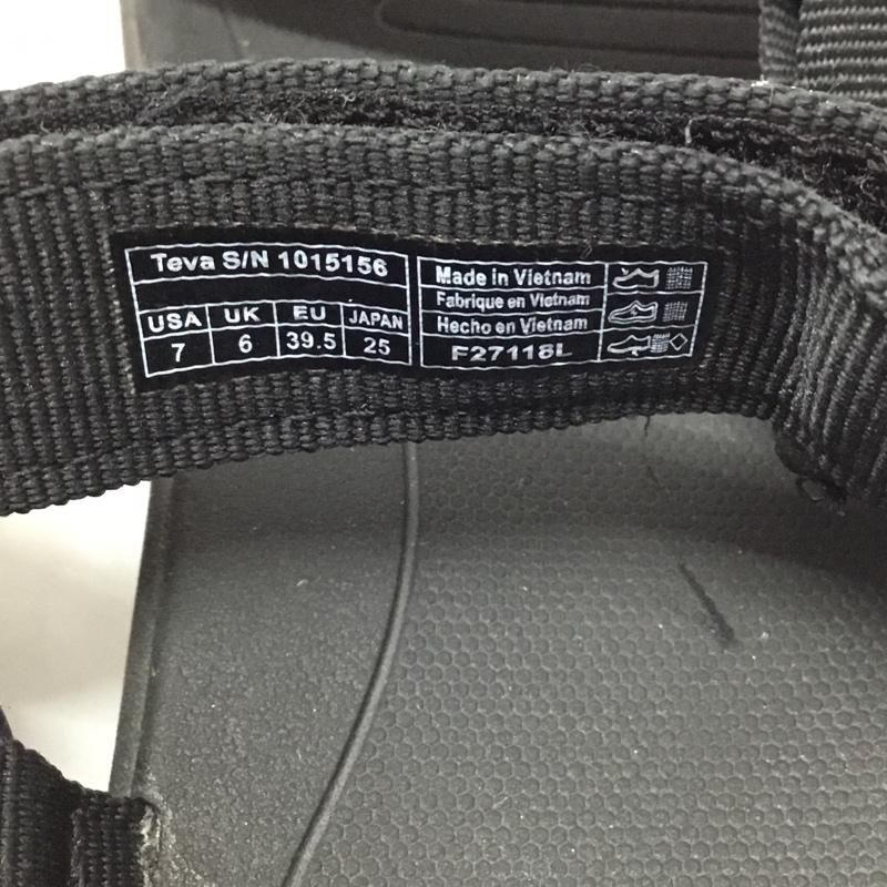 テバ Teva サンダル サンダル 1015156 スポーツサンダル 25cm 25.0cm ロゴ、文字 黒 / ブラック / レディース USED 古着 中古 10107873