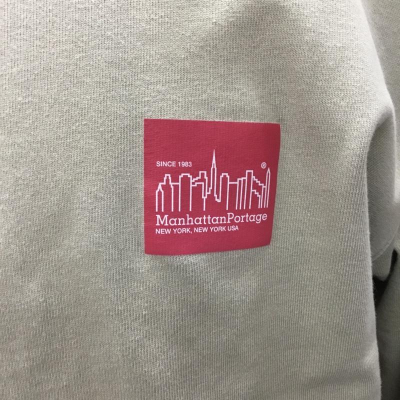 マンハッタンポーテージ Manhattan Portage カットソー 長袖 21FWMP-IN19-JF バックプリントロングスリーブTシャツ XL ロゴ、文字 ベージュ / ベージュ /  メンズ USED 古着 中古 10111342