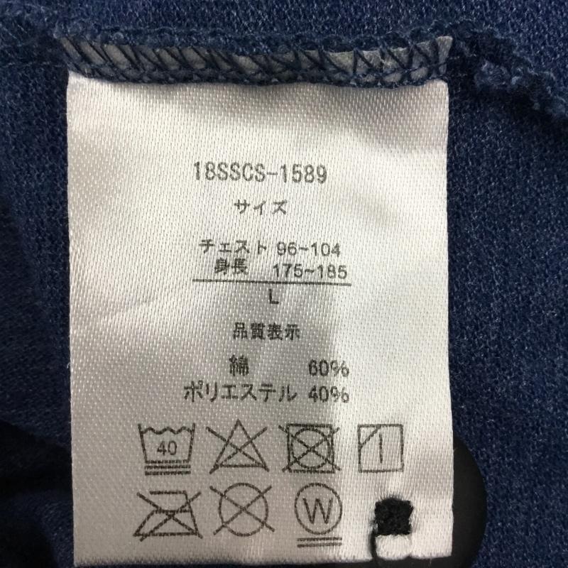 イッカ ikka カーディガン 長袖 Vネック L 無地 紺 / ネイビー / メンズ USED 古着 中古 10117804
