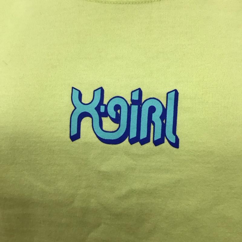 エックスガール X-girl Tシャツ 半袖 1 ロゴ、文字 黄 / イエロー / レディース USED 古着 中古 10109098