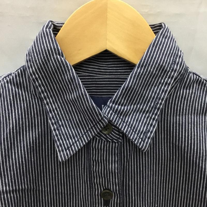 ラルフローレン RALPHLAUREN シャツ、ブラウス 半袖 ストライプ インディゴ / インディゴ / レディース USED 古着 中古 10110835