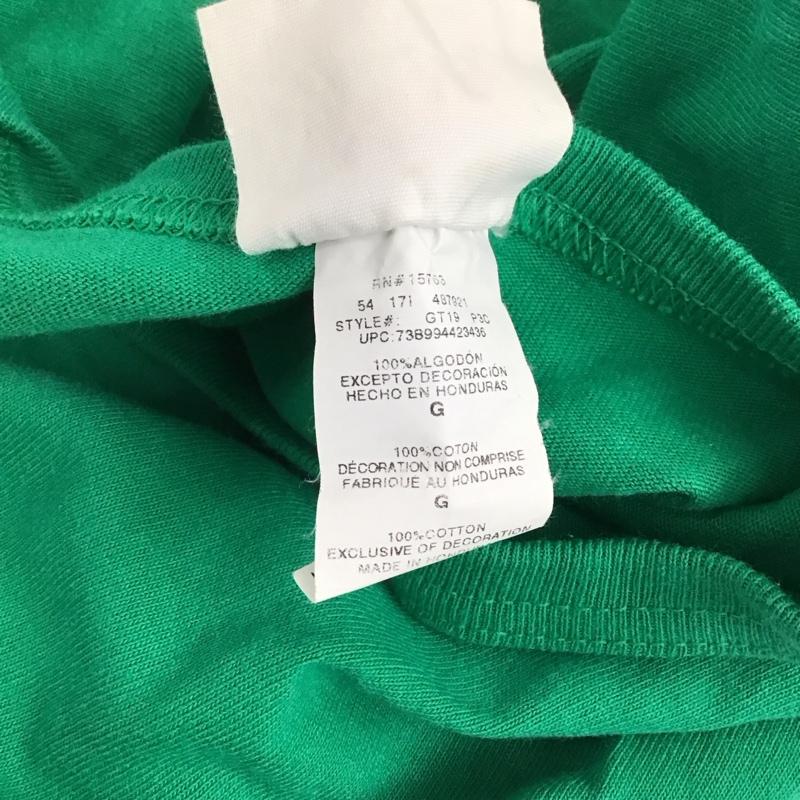 チャンピオン Champion Tシャツ 半袖 半袖カットソー プリントTシャツ クルーネックカットソー L ロゴ、文字 緑 / グリーン / メンズ USED 古着 中古 10126194