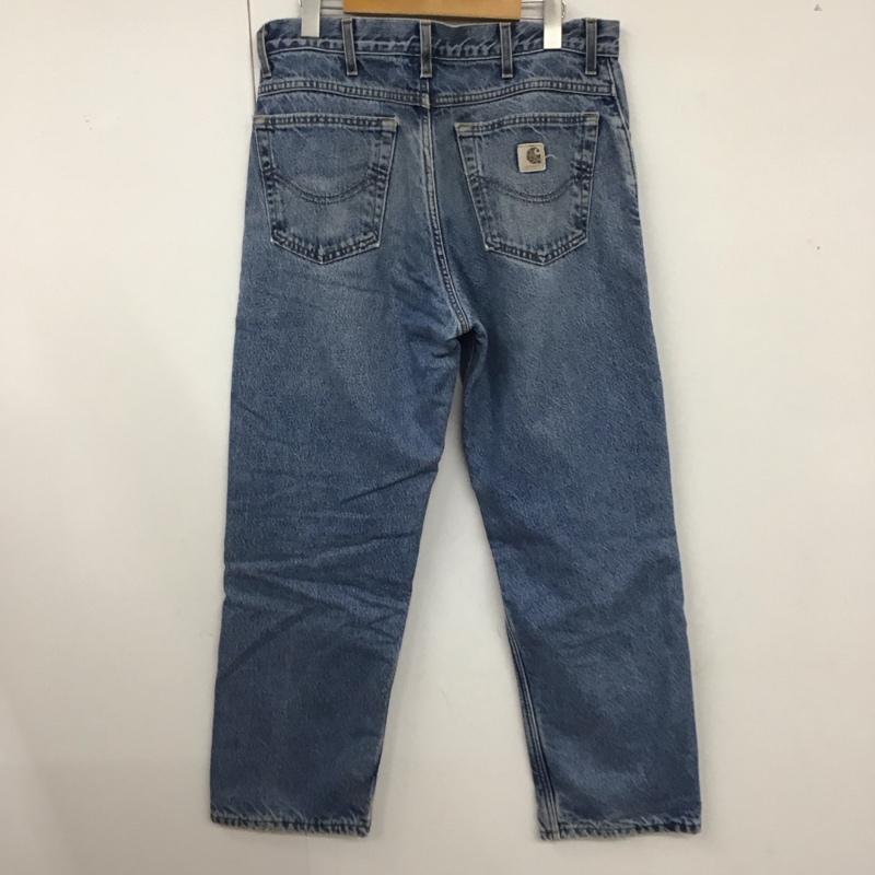 カーハート Carhartt パンツ デニム、ジーンズ テーパード 無地 青 / ブルー /  メンズ USED 古着 中古 10121381