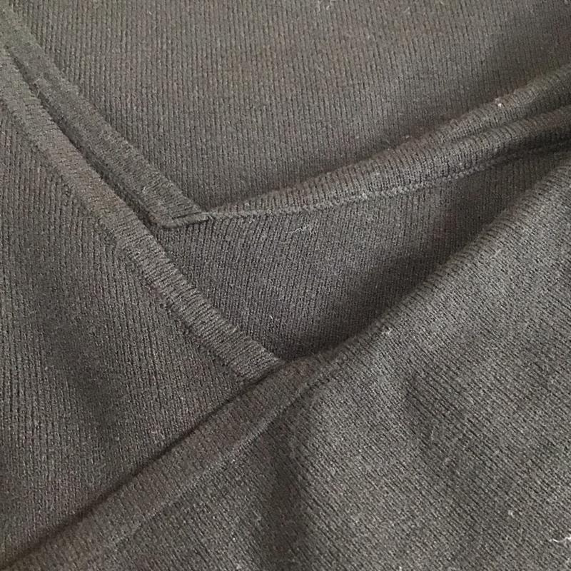 アズールバイマウジー AZUL BY MOUSSY カットソー 七分袖 250EAC70-380H ASYMMETRY CROSS KNIT TOPS M 無地 黒 / ブラック / レディース USED 古着 中古 10117700