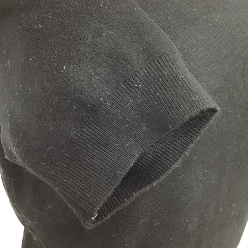 ザラ ZARA ニット、セーター 半袖 半袖ニットカットソー クルーネックカットソー 半袖セーター M 無地 黒 / ブラック /  レディース USED 古着 中古 10110444