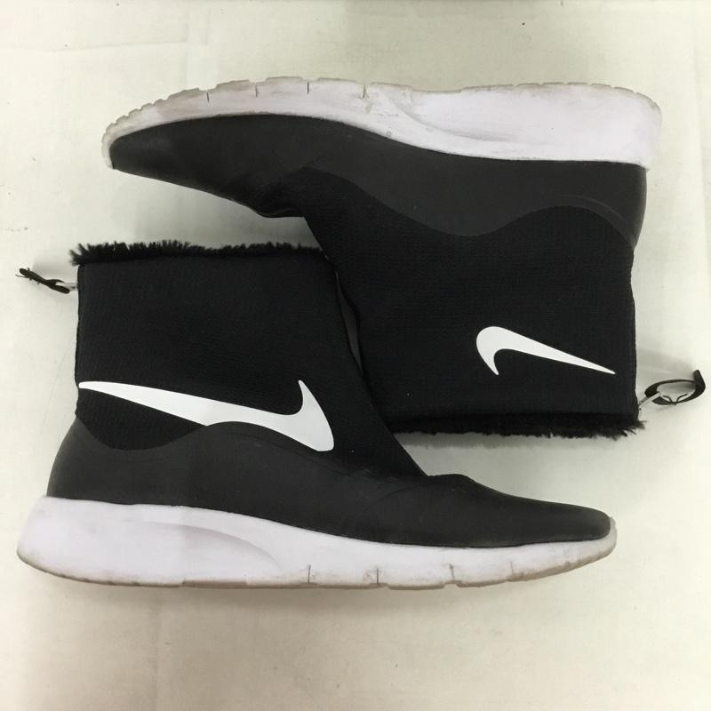 ナイキ NIKE スニーカー スニーカー 922869-005 タンジュン HIGH フェイクファー 25cm 25.0cm ロゴ、文字 黒 / ブラック / レディース USED 古着 中古 10136301