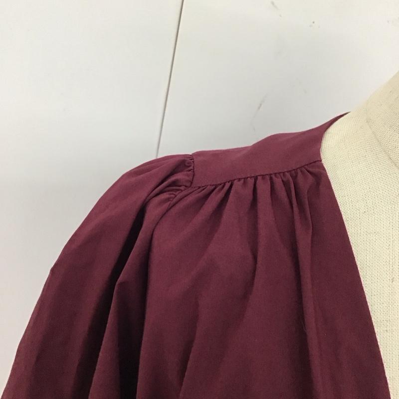 ロイヤルパーティー ROYAL PARTY カットソー 長袖 7483-671-8 カシュクール ペプラム FREE 無地 紫 / パープル / レディース USED 古着 中古 10120052