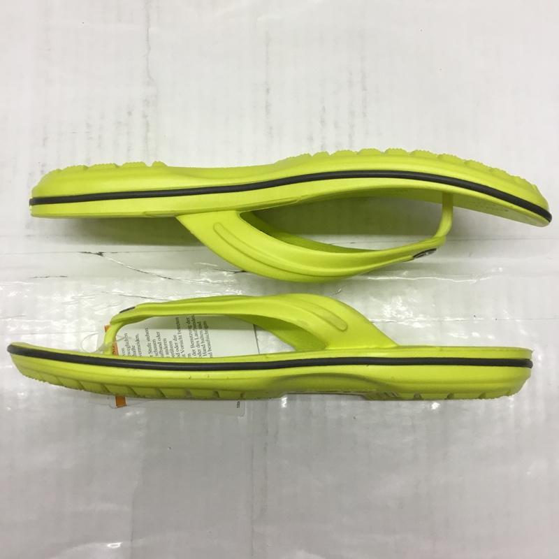 クロックス crocs サンダル サンダル 11033-7H1 Crocband Flip 24cm ビーチサンダル 24.0cm ワンポイント 黄 / イエロー / レディース USED 古着 中古 10110659