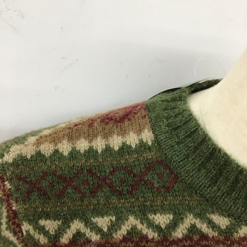 エルエルビーン L.L.Bean ニット、セーター 長袖 長袖ニットカットソー ニット セーター クルーネックニット S 総柄 マルチカラー / マルチカラー / メンズ USED 古着 中古 10112543