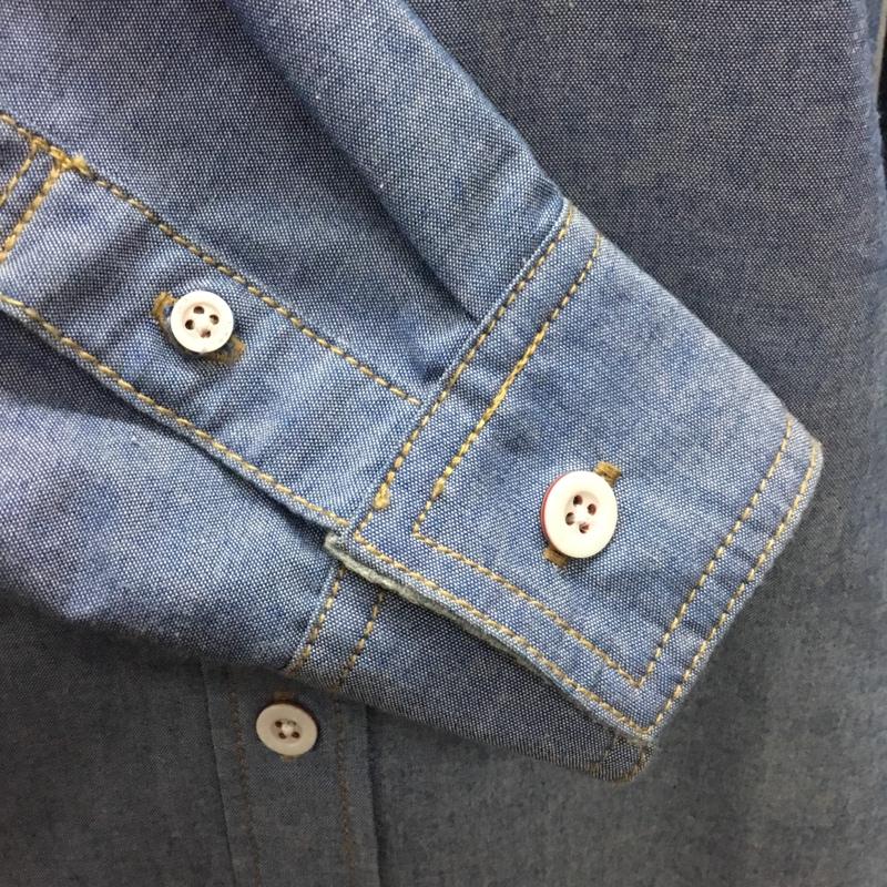 トミーガール tommy girl シャツ、ブラウス 長袖 長袖シャツ フード付きシャツ デニムシャツ S ロゴ、文字 インディゴ / インディゴ / レディース USED 古着 中古 10118478